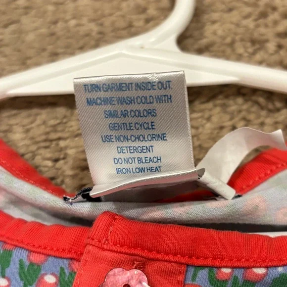 Ishtex Girls' Owl Print Dress with Red Accents (Size: 4T) - Picture 5 of 5